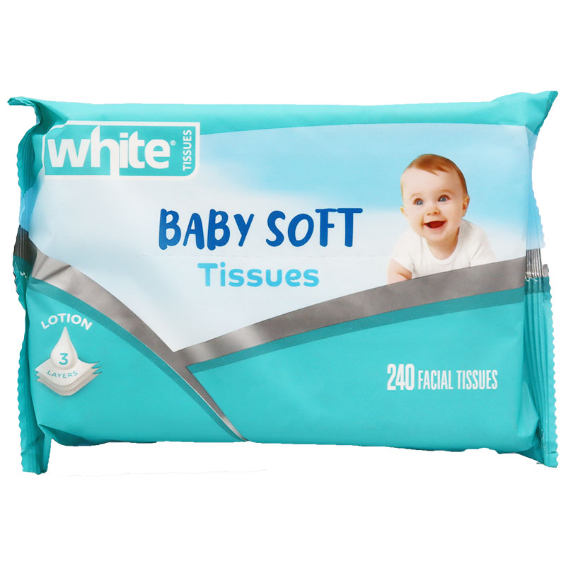 White Baby Soft Tissue 3 Ply 240 Pieces image number 0