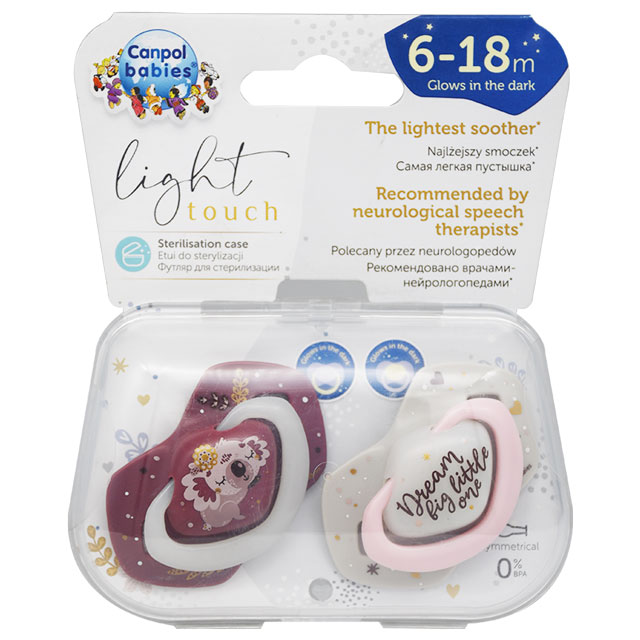 Canpol Light Touch Soother (6-18 Month) 2 Pieces/22-659Pin image number 0