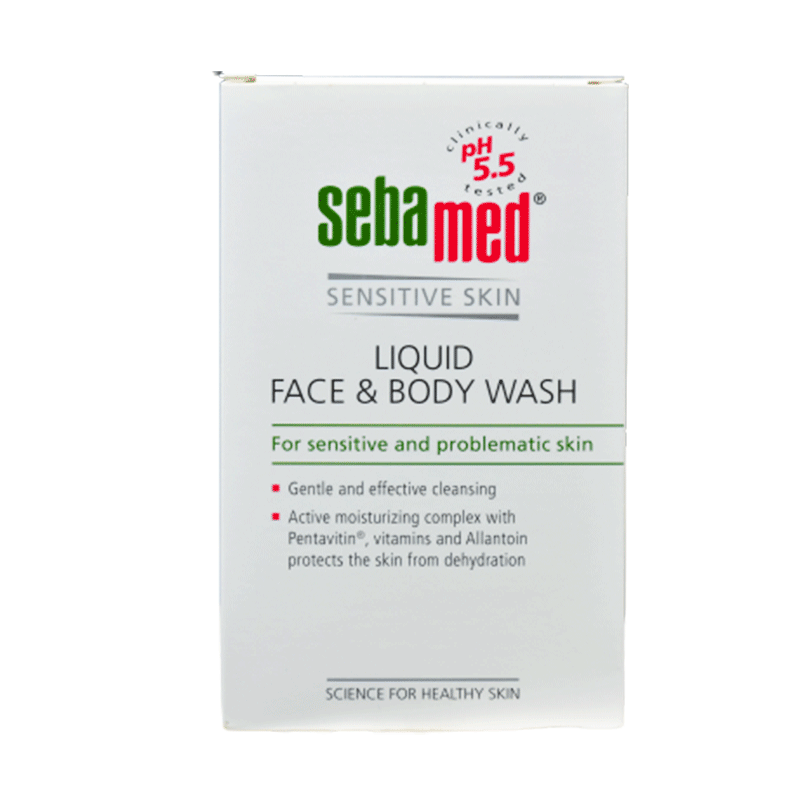 Seba Med Liquid Face & Body Wash Sensitive Skin 200ml image number 0