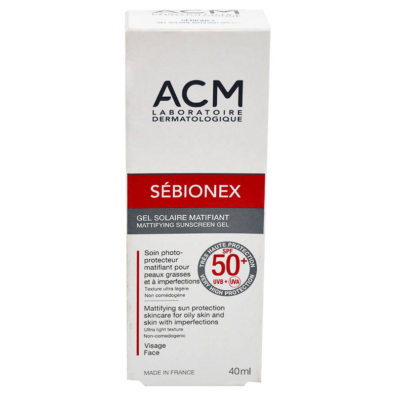 Acm Sebionex Mattifying Sun (SPF50 +) Gel 40ml image number 0