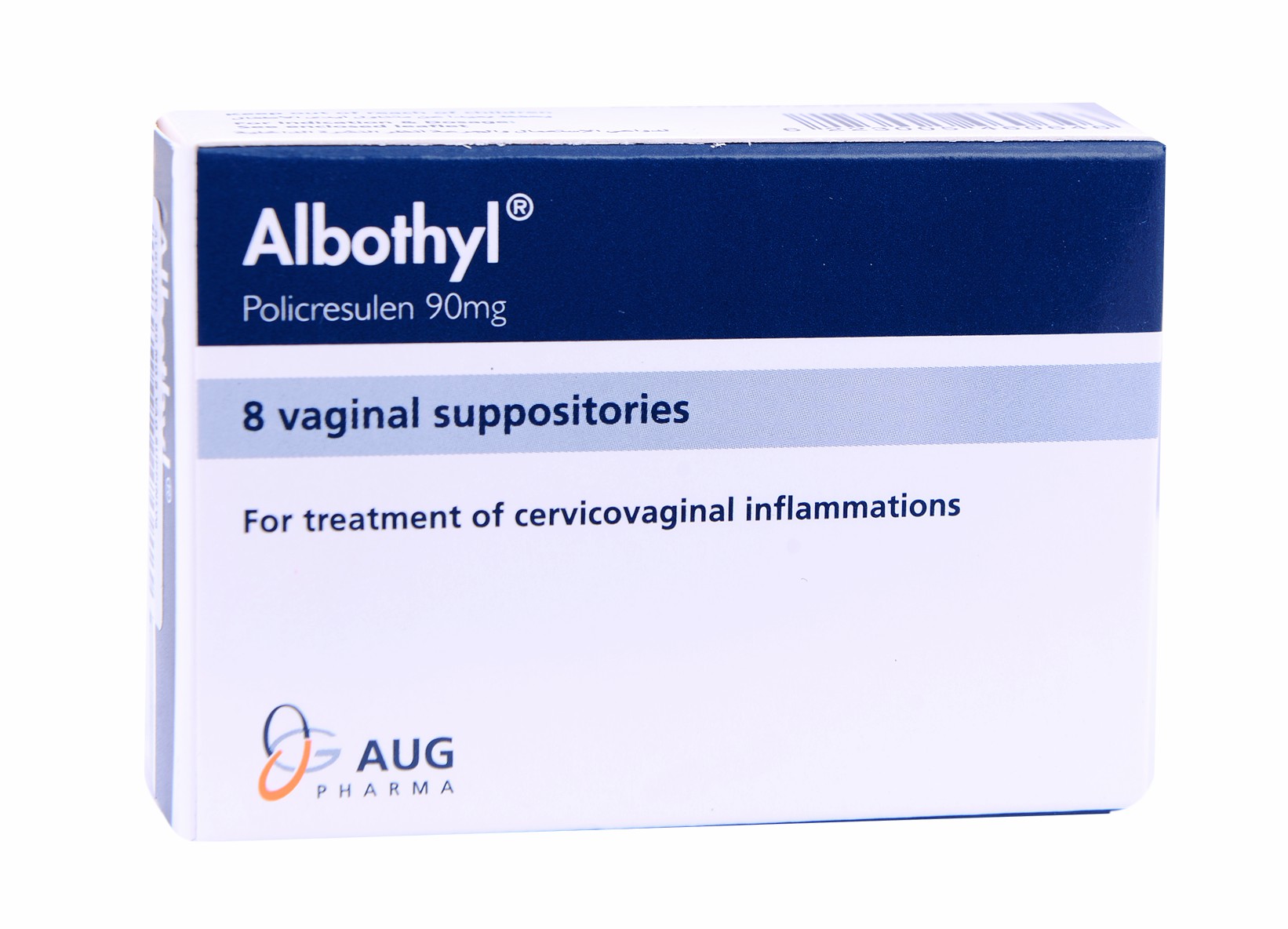 Albothyl 90 mg 8 Vaginal Suppositories image number 0