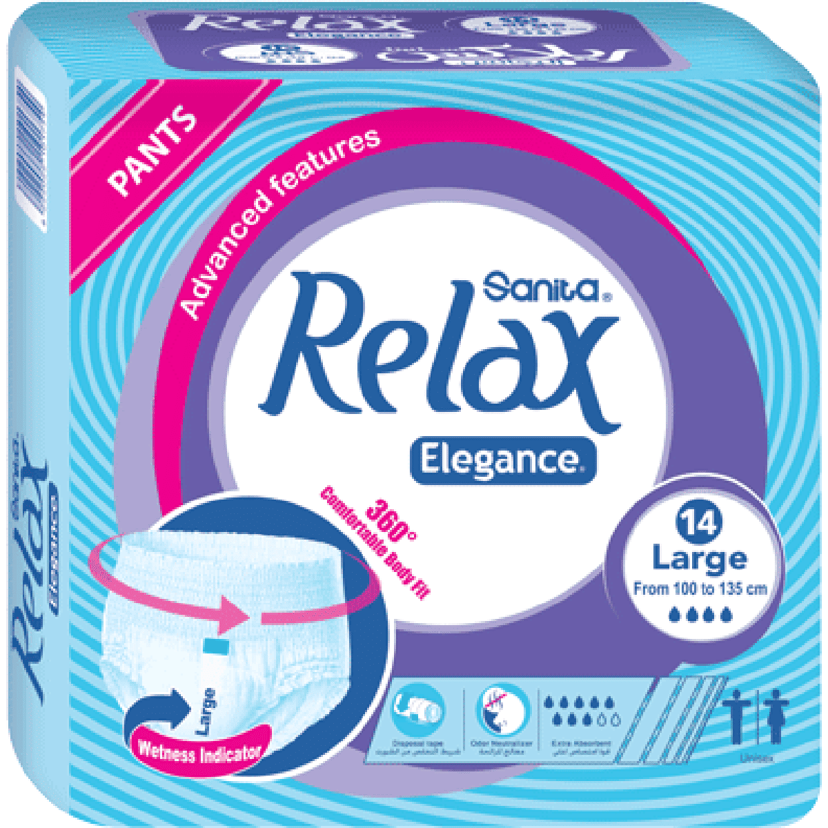 Sanita Relax Elegance Pants Large 14 Pieces image number 0