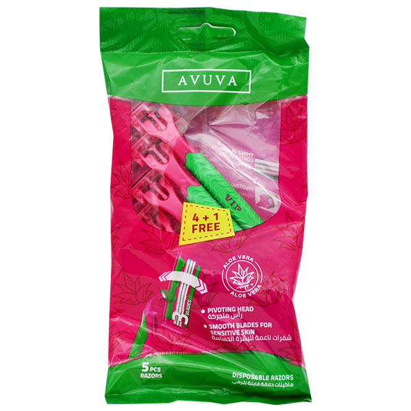 Avuva Disposable Razors 4+1 Piece Free Gift (Offer Pack) image number 0