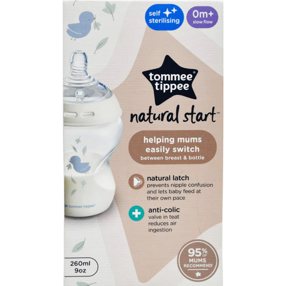 Tommee Tippee Natural Start Anti Colic Bottle 260ml image number 0