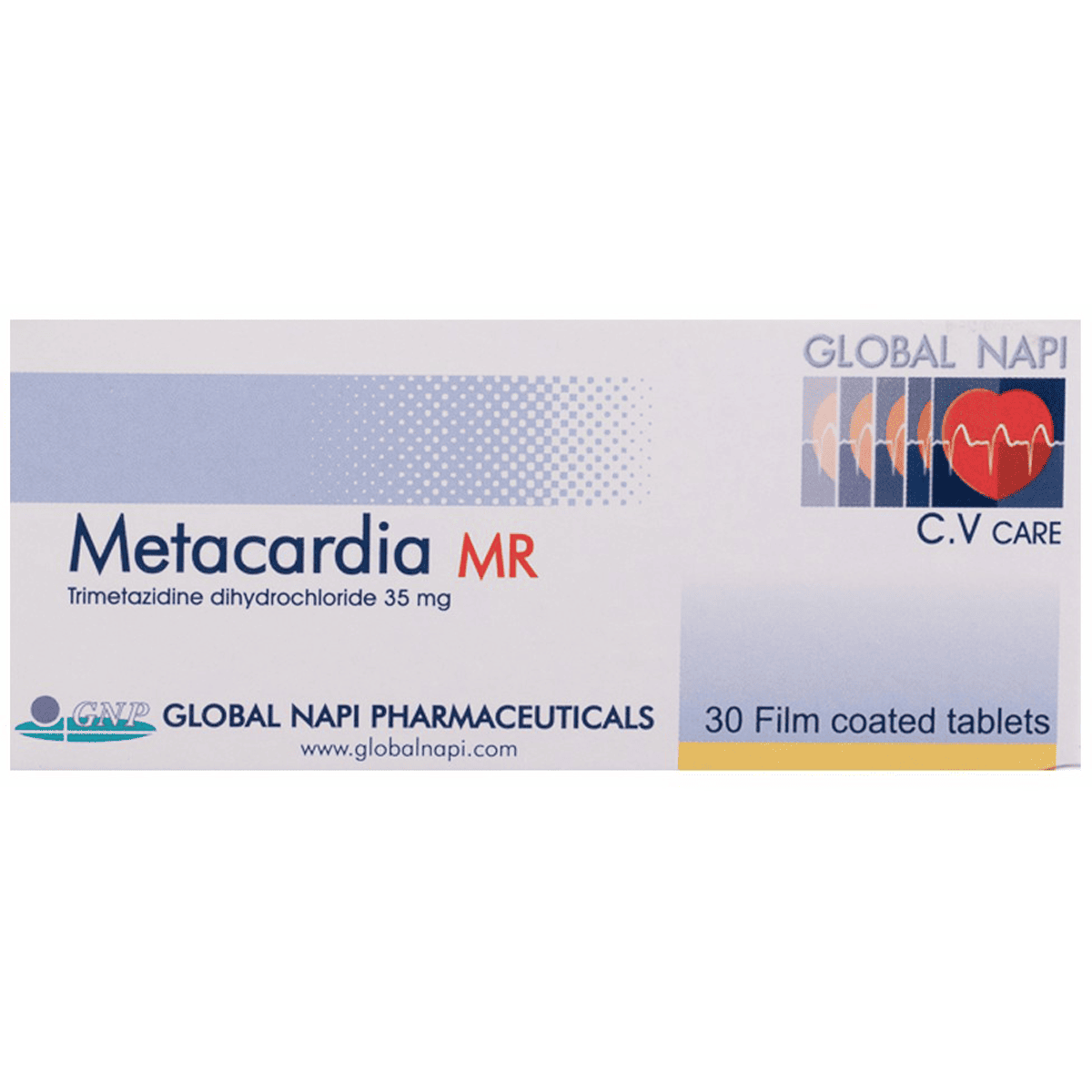 Metacardia 35mg MR (Modified Release) 30 Film Coated Tablets image number 0