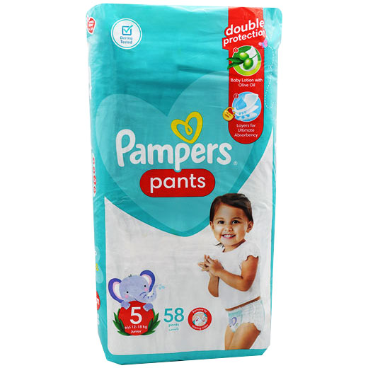 Pampers Pants (5) (12-18Kg) Junior 58 Pieces image number 0