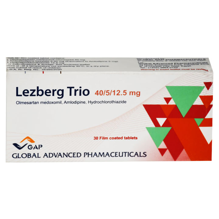 Lezberg Trio 40/5/12.5mg 30 Film Coated Tablets image number 0