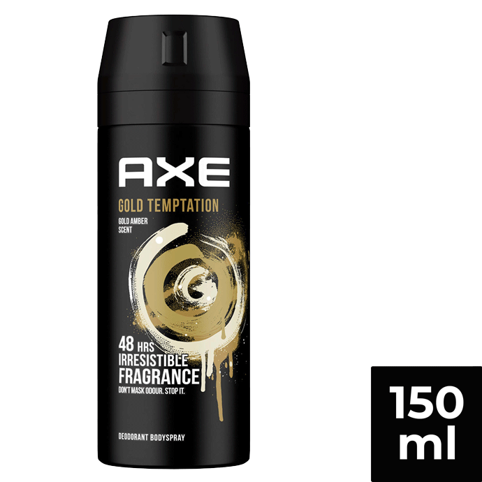 Axe Gold Temptation 48 Hours Irresistible Deodorant Spray For Men 150ml image number 0