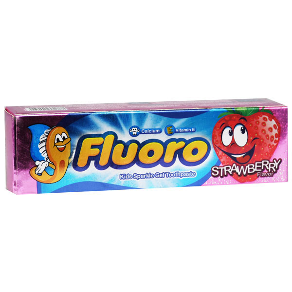 Fluoro Strawberry Kids Sparkle Gel ToothPaste 50gm image number 0
