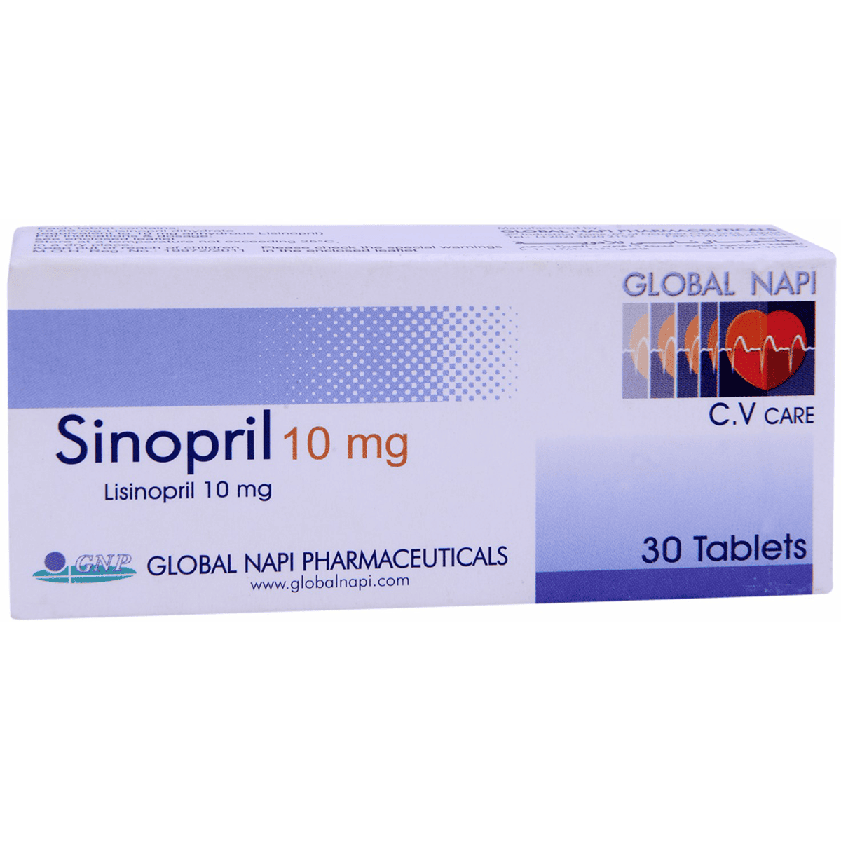 Sinopril 10mg 30Scored Tab image number 0