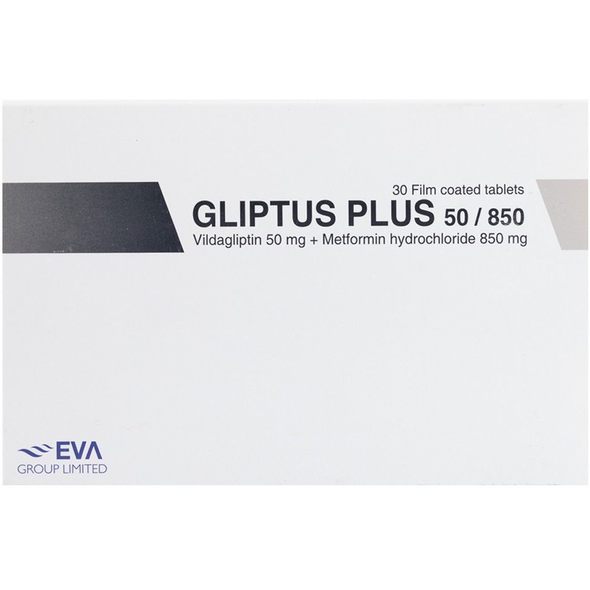 Gliptus Plus 50/850mg 30 Film Coated Tablets image number 0