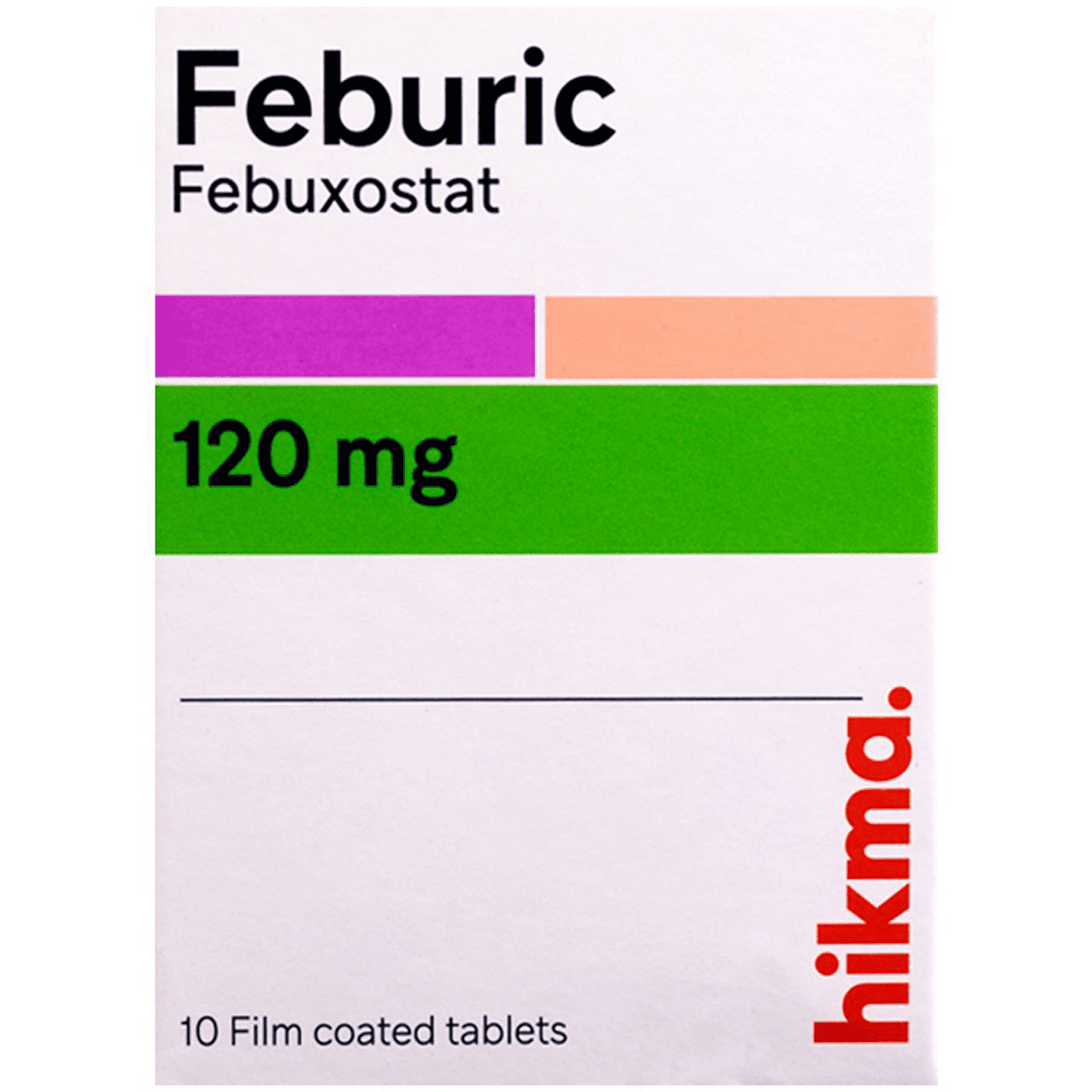 Feburic 120mg 10 Film Coated Tablets image number 0
