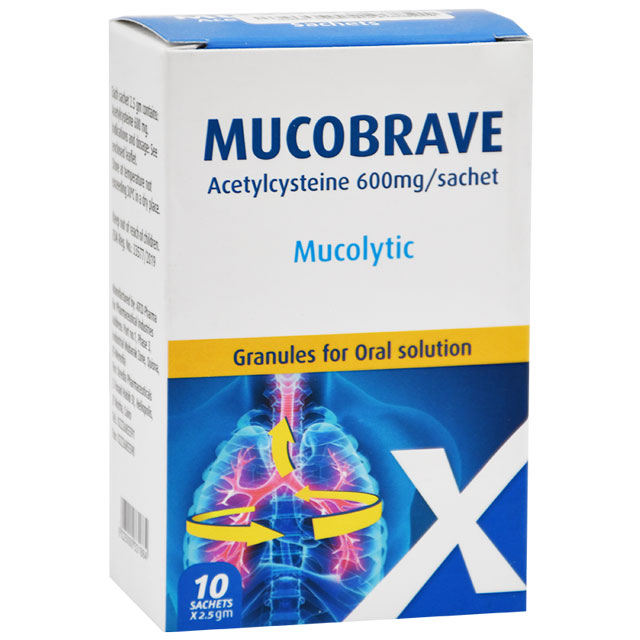 Mucobrave 600mg 10 Sachet image number 0