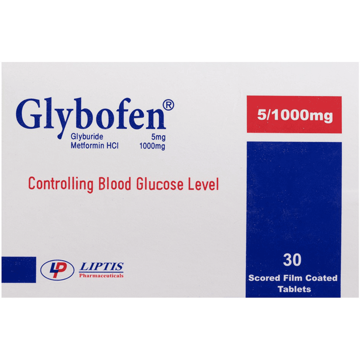Glybofen 5Mg/1000mg 30 Film Coated Tablets image number 0