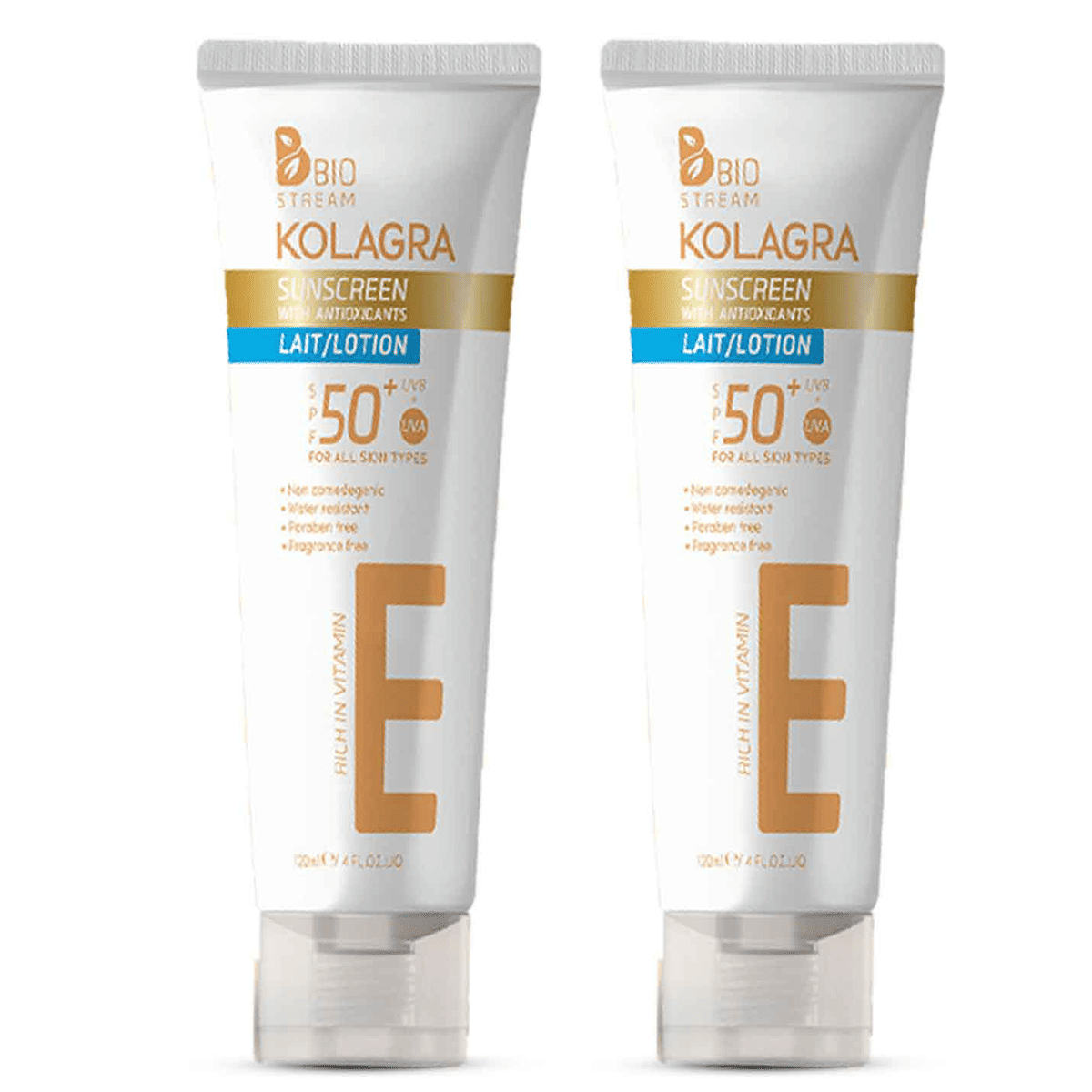 Kolagra E Sun Screen SPF(50+) Lait Lotion 2x120ml (Offer Pack) image number 0