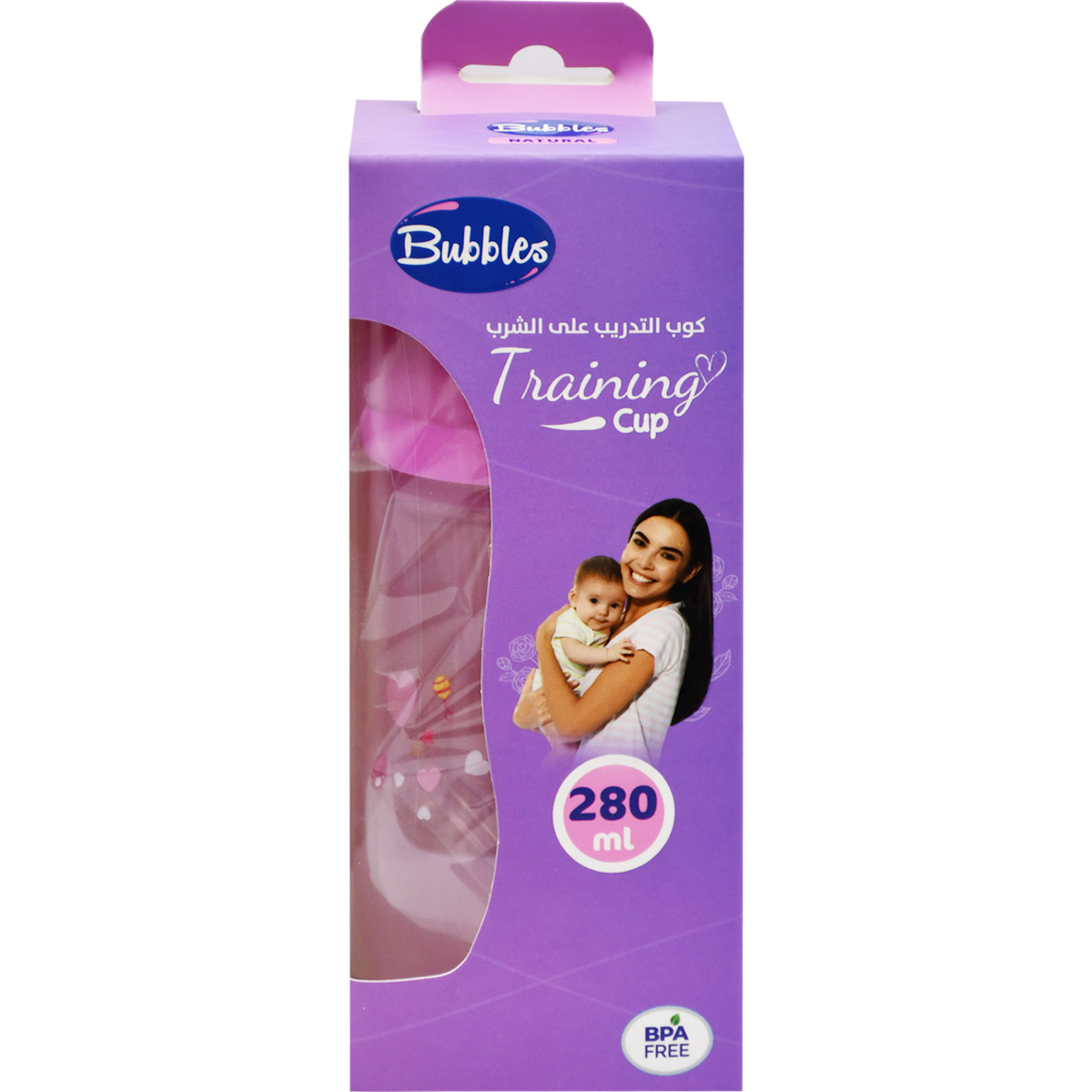 Bubbles Training Cup Pink 280 ml image number 0