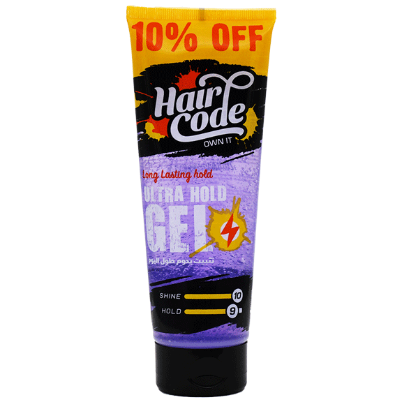 Hair Code Ultra Hold Purple Gel 250ml + 10% Discount (Offer Pack) image number 0