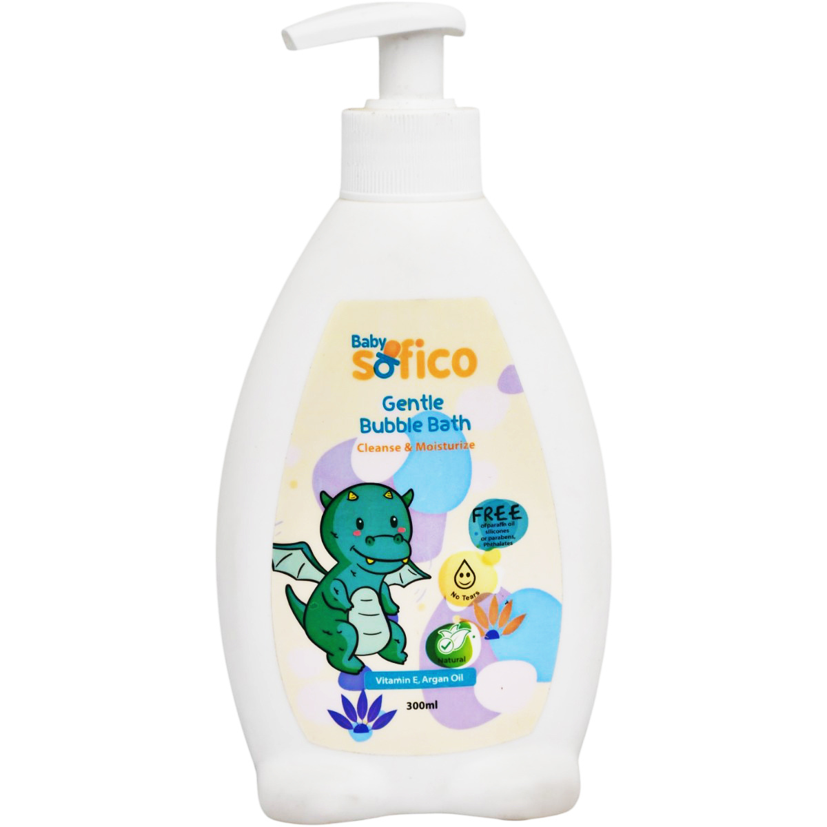 Sofico Baby Gentle Bubble Bath Vitamin E and Argan 300ml image number 0