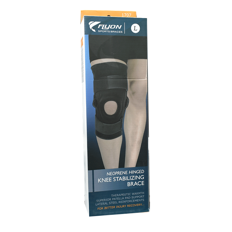 Flyon Neoprene Hinged Knee Stabilizing Brace (Large) 1707 image number 0