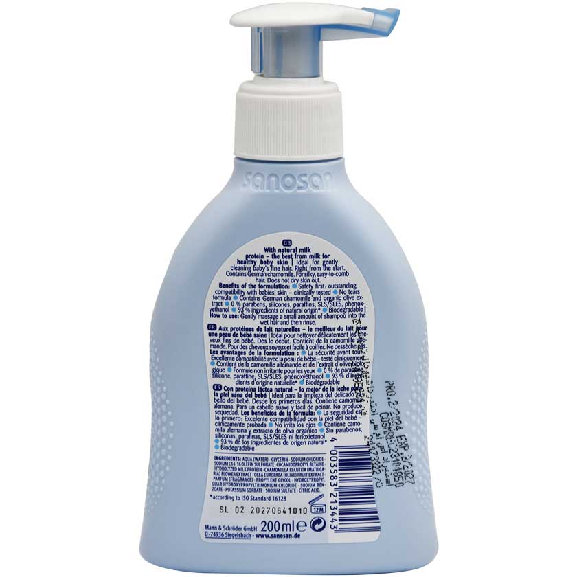Sanosan Baby Chamomile Shampoo 200ml image number 1