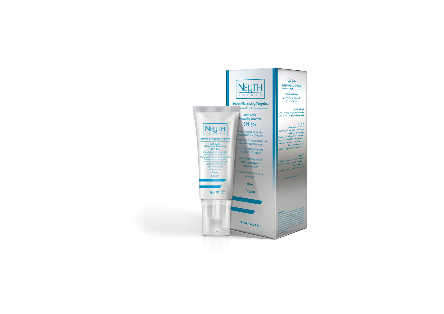 Neuth Anti Acne Renovating Sun Screen SPF (50+) Cream 50ml image number 0
