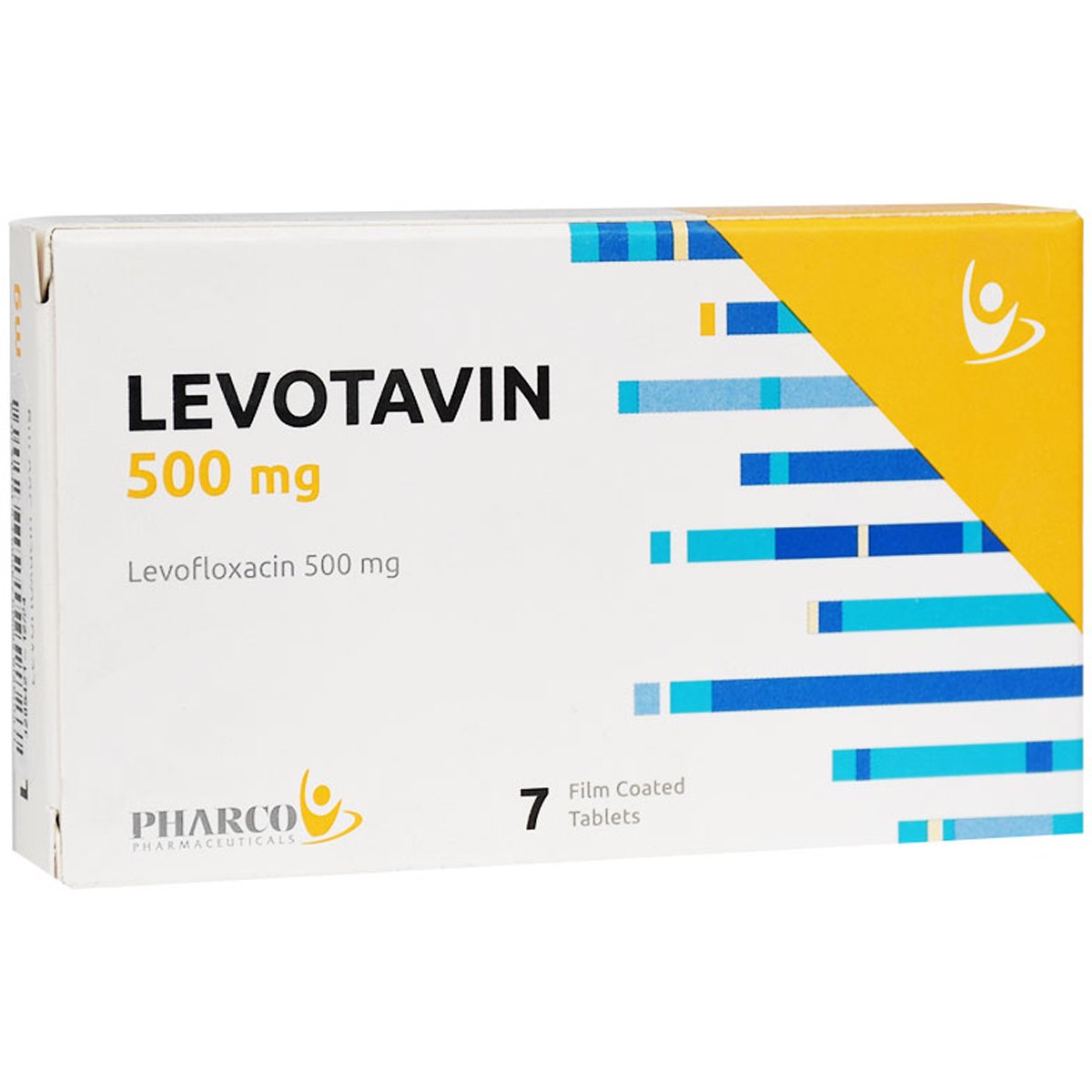 Levotavin 500mg 7 Scored Film Coated Tablets image number 0