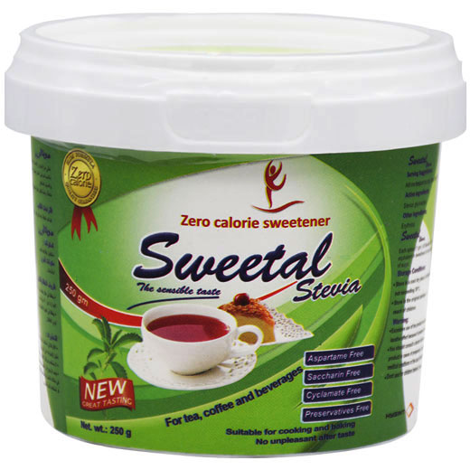 Sweetal Stevia Zero Calorie Sweetener 250gm image number 0