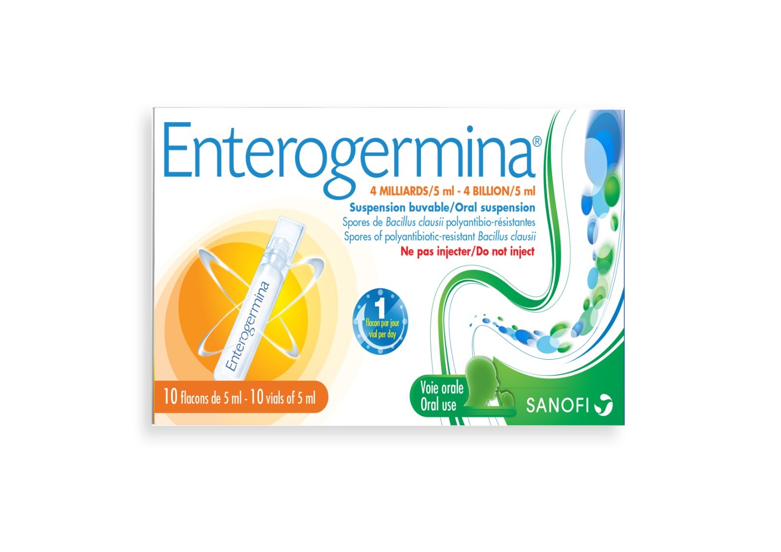 Enterogermina 4 Billion/5ml Oral Suspension 10 Vial image number 0