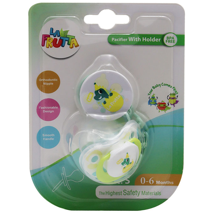 La Frutta Pacifier With Holder From (0-6 Months) Small/22243 image number 0