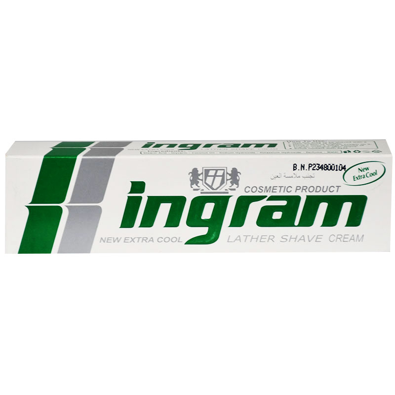 Ingram Extra Cool Lather Shave (Green) Cream 40gm image number 0