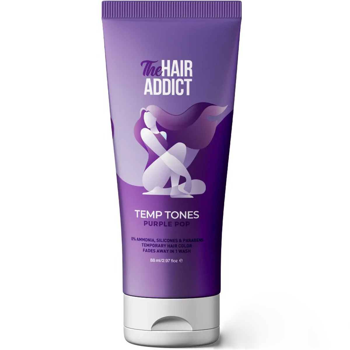 The Hair Addict Temporary Hair Color Purple Pop 88ml image number 0