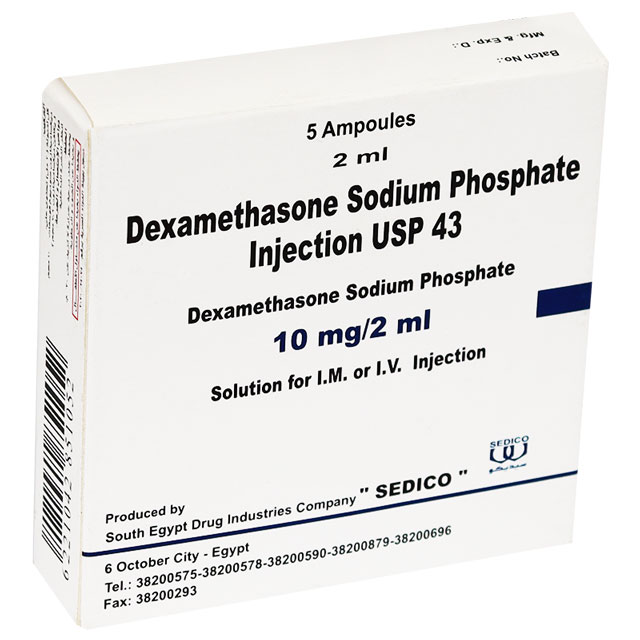 Dexamethasone 10mg/2ml 5 Ampoules (Sedico) image number 0