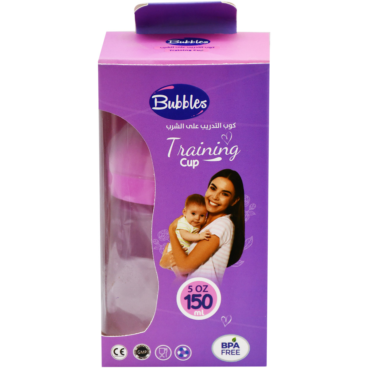 Bubbles Training Cup Pink 150 ml image number 0