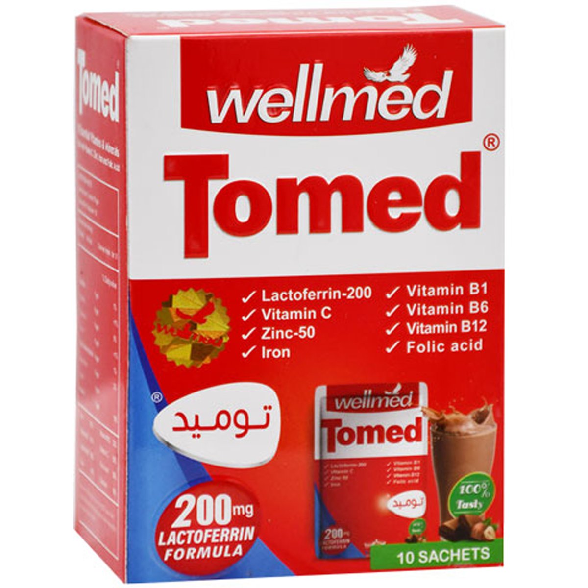 Tomed (200mg Lactoferrin) 10 Sachets image number 0