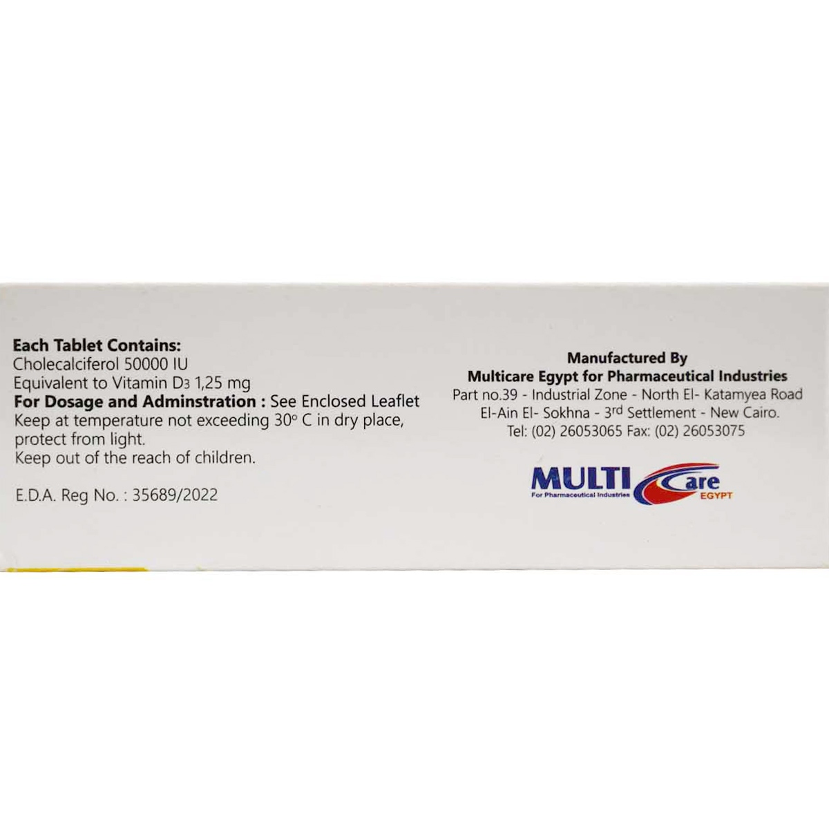 Cholecalcital 50000 IU 12 Tablets image number 1