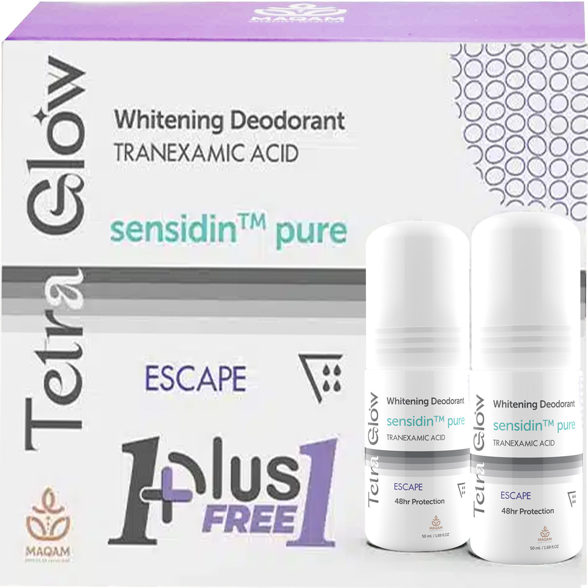 Tetra Glow Escape Deodorant Roll On For Women 50 ml (1+1) ( Offer Pack) image number 0