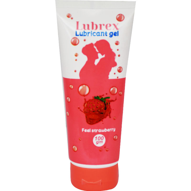 Lubrex Feel Strawberry Lubricant Gel 100gm image number 0