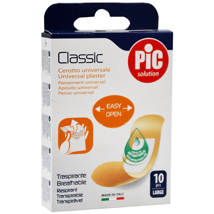 Plaster Pic Classic Large Anti Bacterial 10pcs image number 0