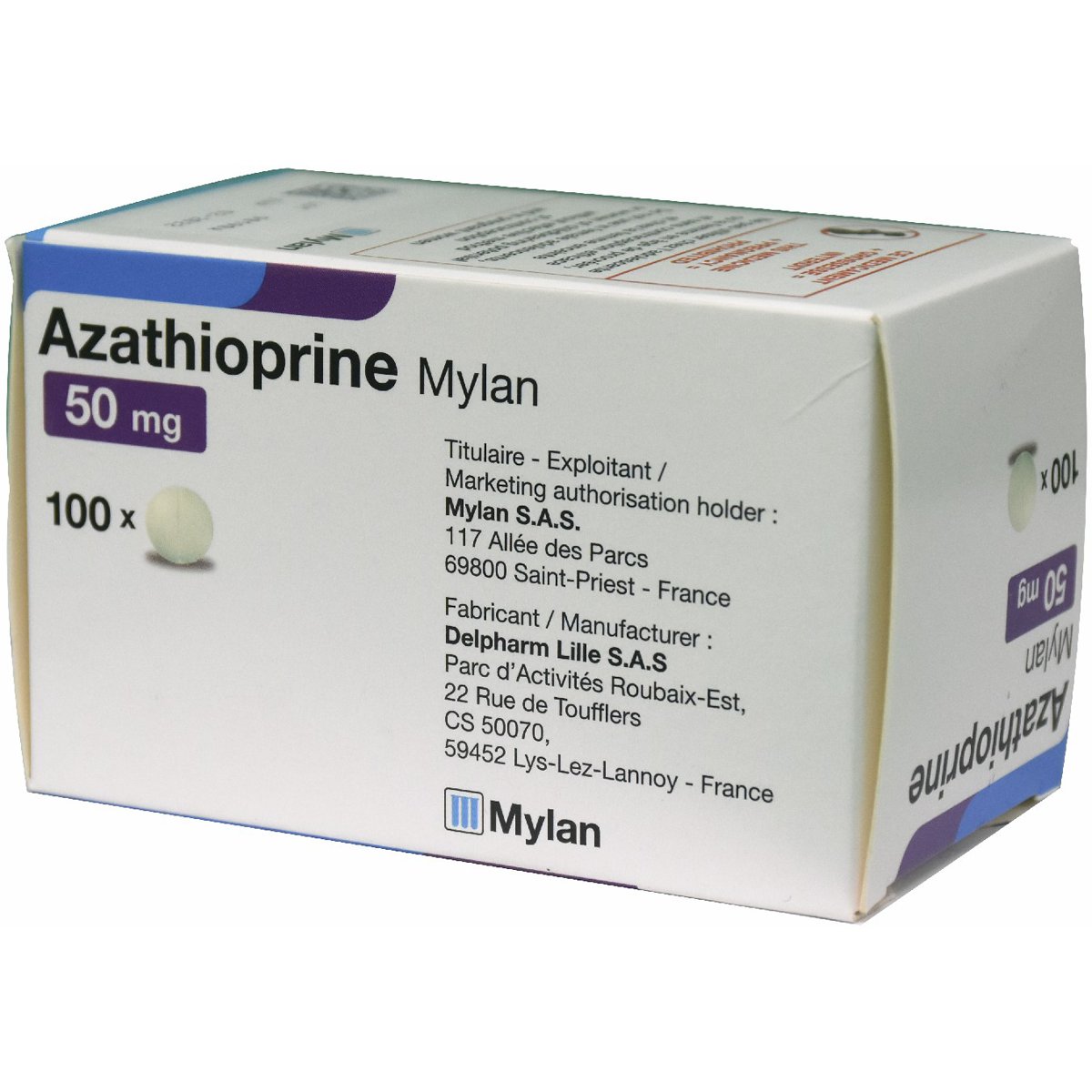 Azathioprine50mg100 Scored Film Coated Tablets image number 0