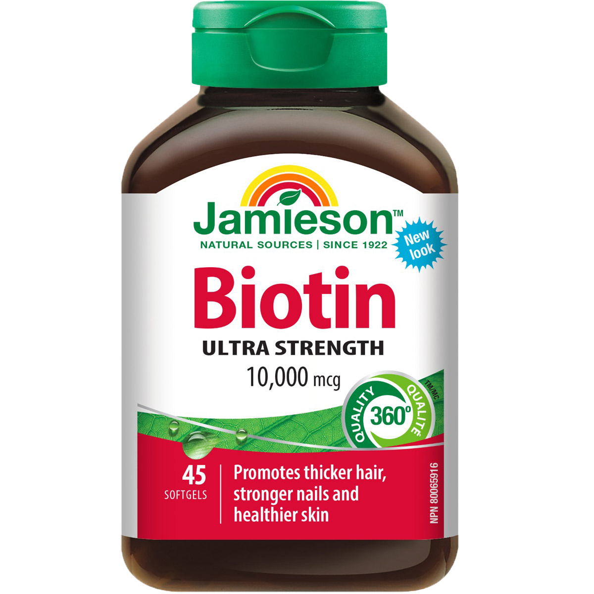 Jamieson Biotin Ultra Strength 10000&mu; 45 Softgels image number 0