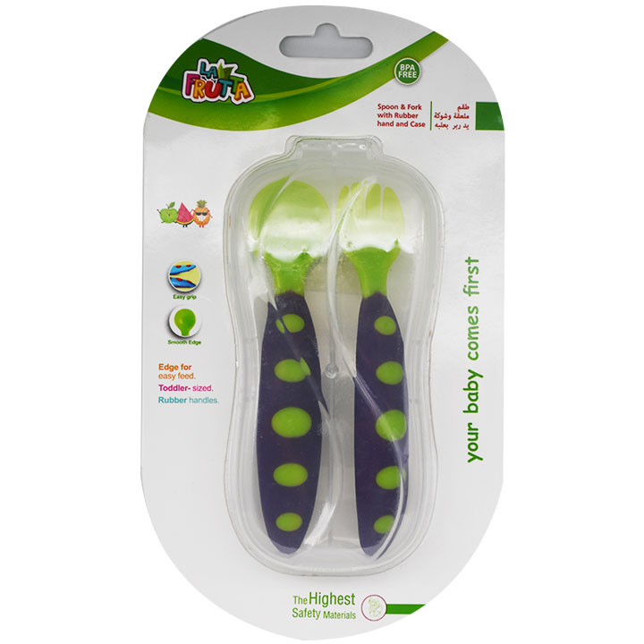 La Frutta Spoon&Fork with Rubber Hand & Case/22478 image number 0