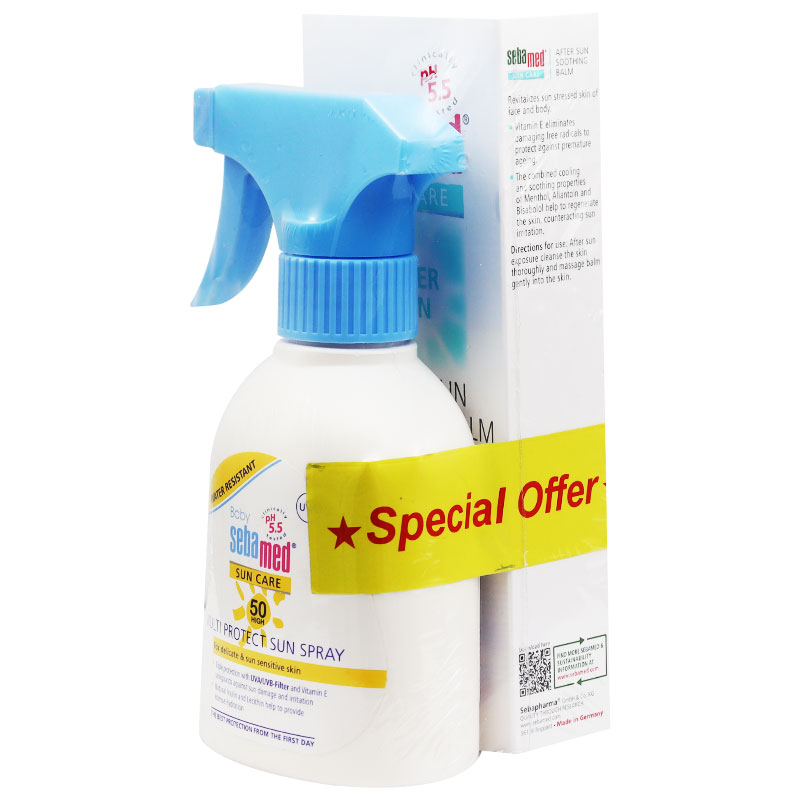Sebamed ( After Sun Lotion 150ml + Baby Spray 200ml ) 1+50% (Offer Pack) image number 0