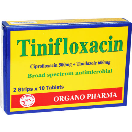 Tinifloxacin (500mg + 600mg) 20 Tablet image number 0