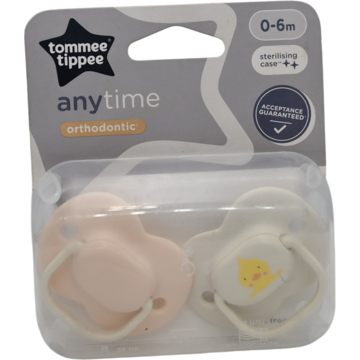 Tommee Tippee Any Time Orthodontic Soother (0-6 Month) 2 Pieces image number 0