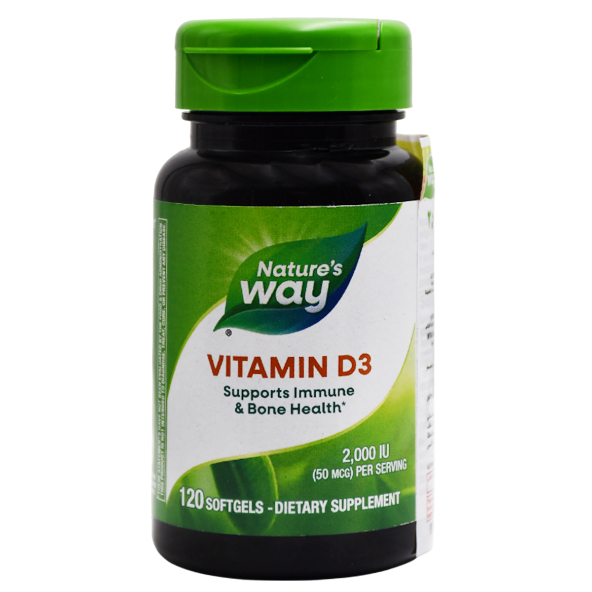 Natures Way Vitamin D3 2000 IU 120 Capsules image number 0