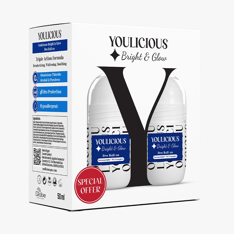 Youlicious Bright and Glow Deodorant Roll On 2 x 50ml (Offer Pack) image number 0