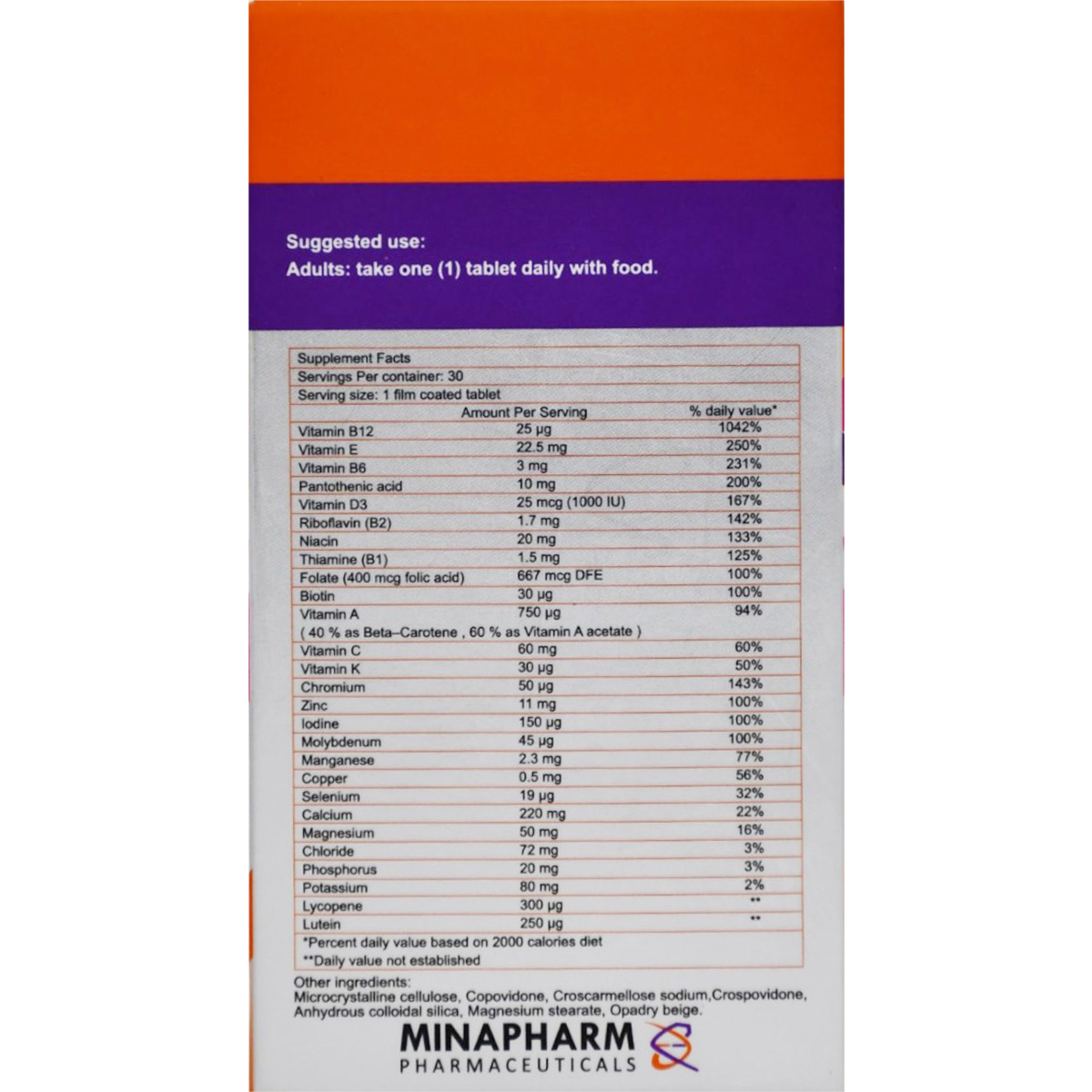 Betolvex Multivitamin Plus 30 Film Coated Tablets image number 1