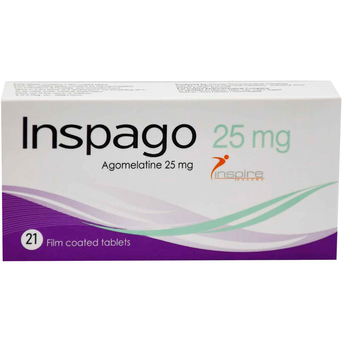 Inspago 25mg 21 Film Coated Tablets image number 0
