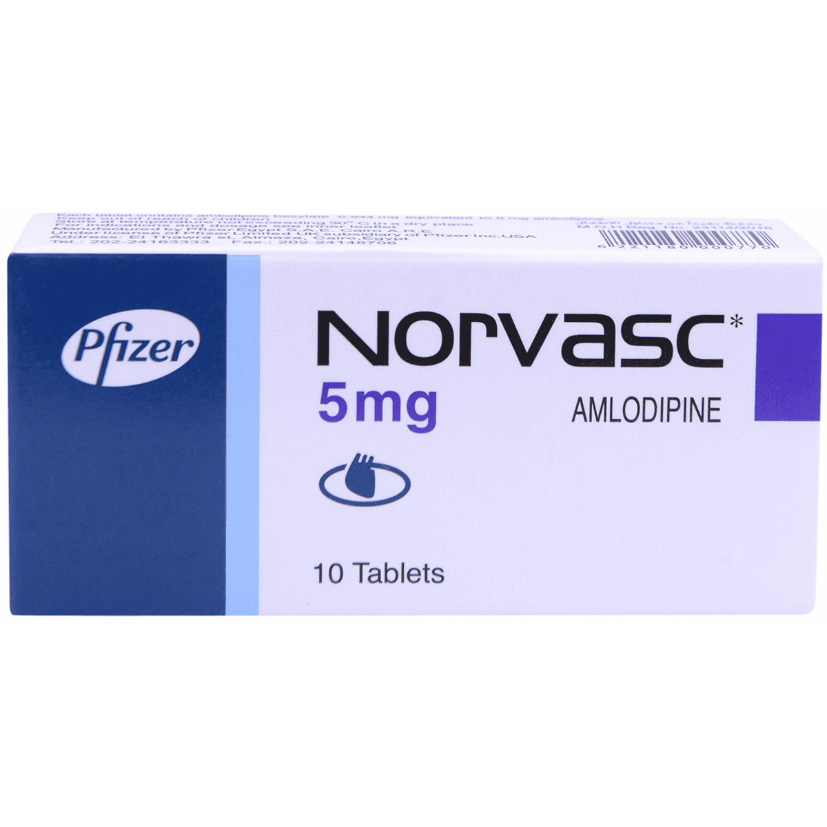 Norvasc 5mg 10 Tablets image number 0