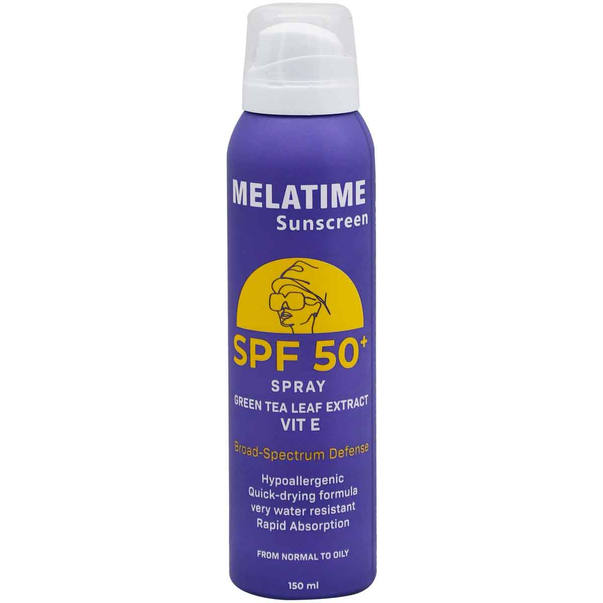 Melatime Sunscreen SPF(50+) Spray For Normal and Oily Skin 150 ml image number 0